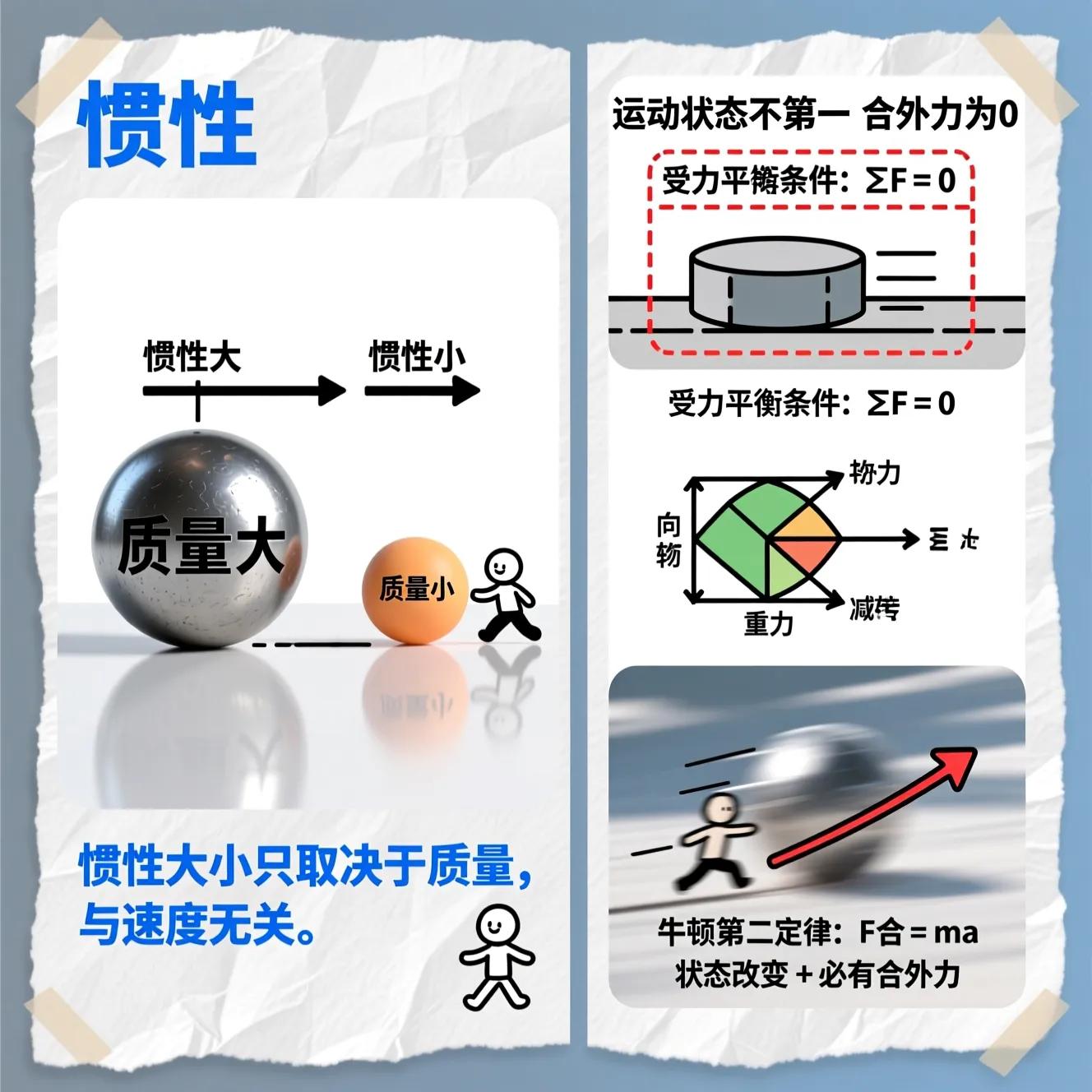 牛顿第一定律_牛顿第一定律生活应用_惯性识别技巧