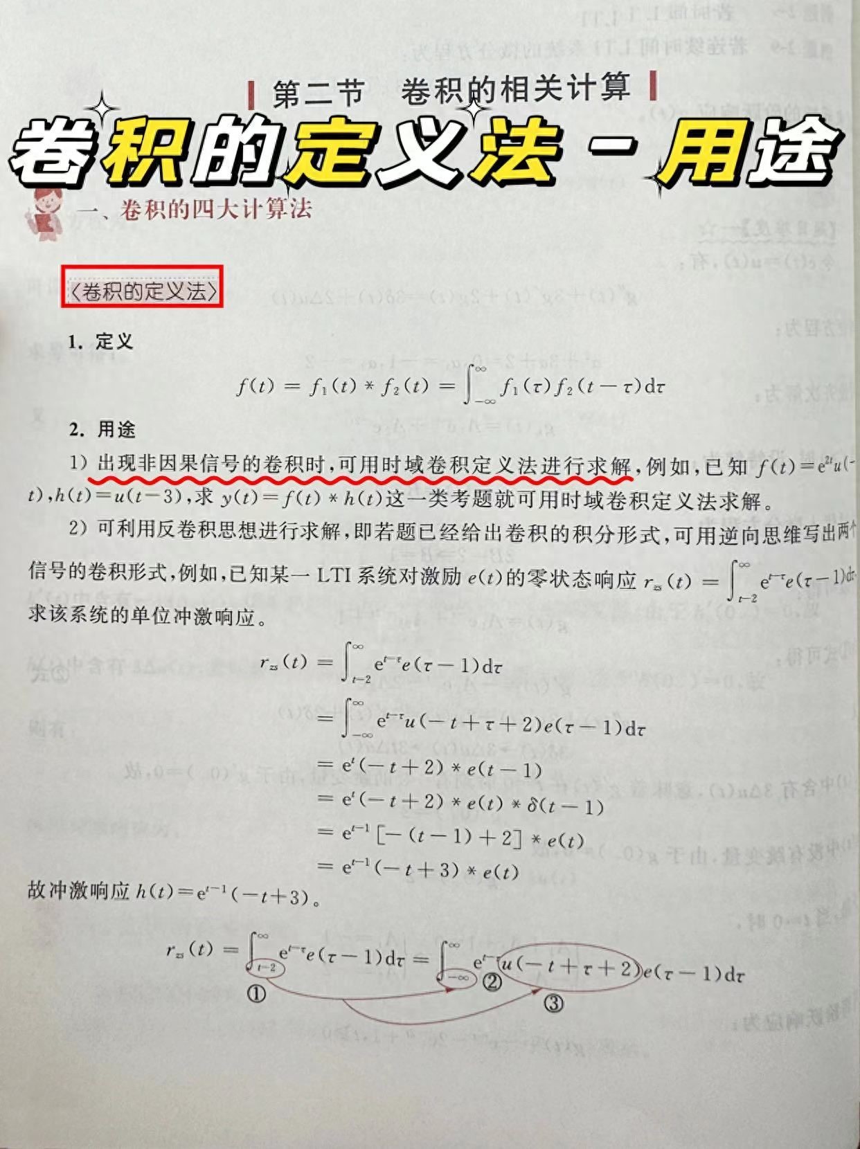 用途之卷积的定义法-信号与系统考研的复习