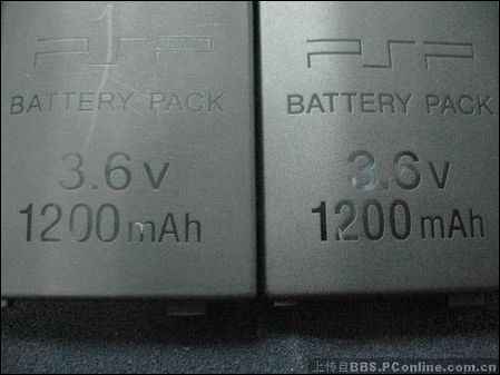 索尼PSP真假电池辨别